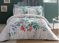 Постельное белье сатин Delux TAC - Aden Yesil (Turkey), евро